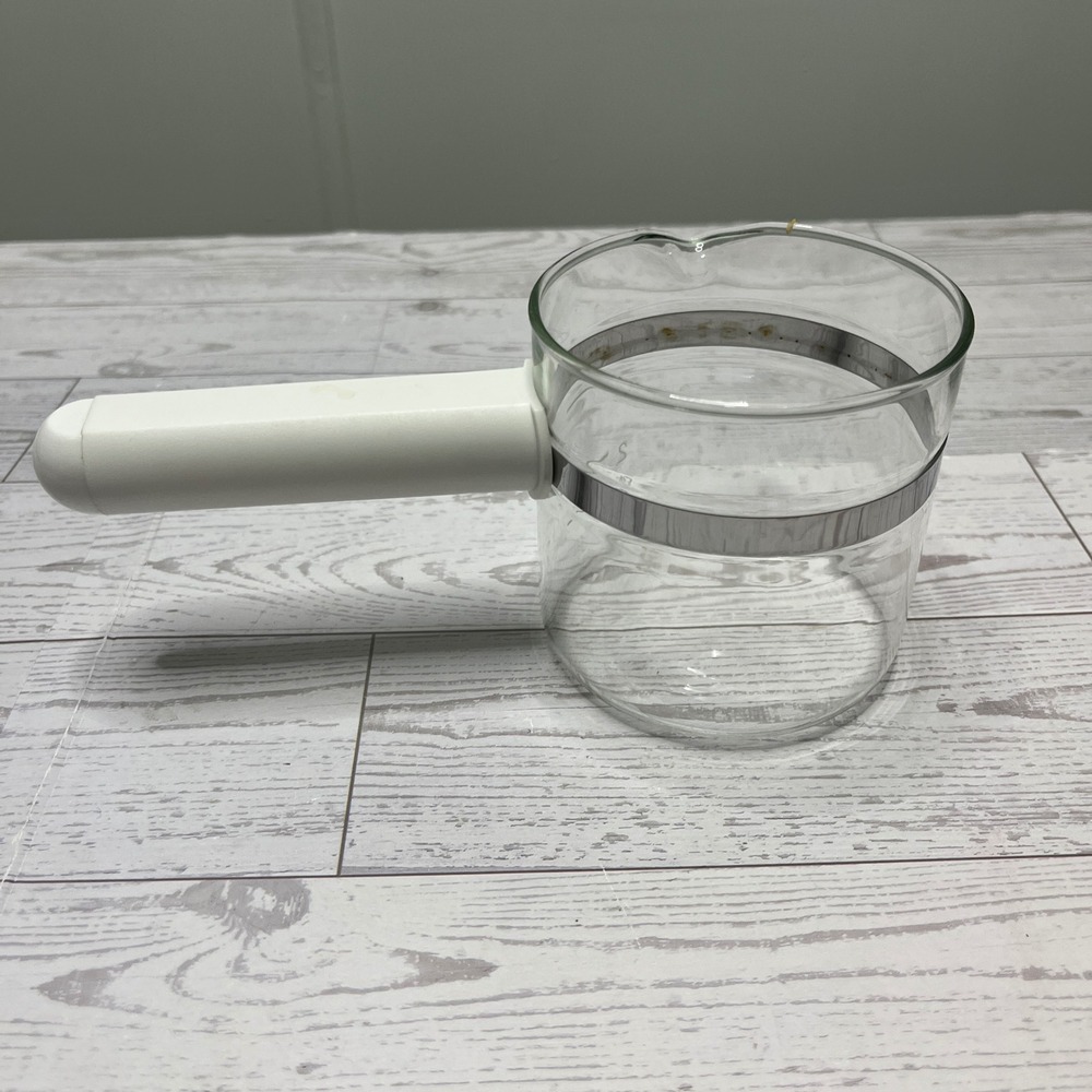 Krups Espresso Mini 963 963A 963B Replacement Carafe White Handle 4 Cup Glass